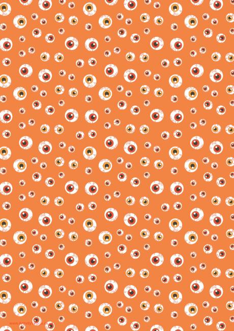 Halloween Scrapbook Paper Googly Eyes