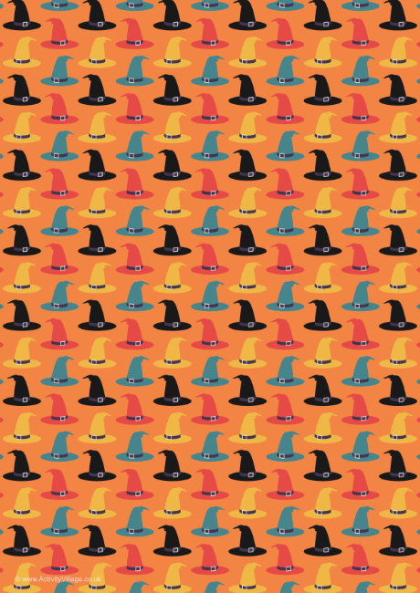 Halloween Scrapbook Paper Hats
