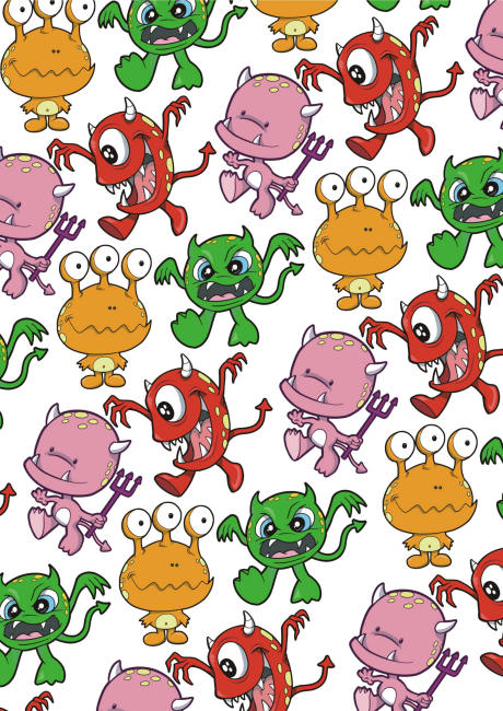 Halloween scrapbook paper monster mash