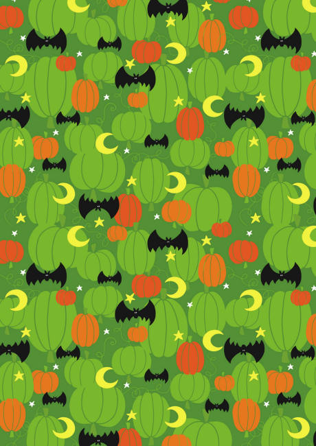 Halloween scrapbook paper pumpkins and bats