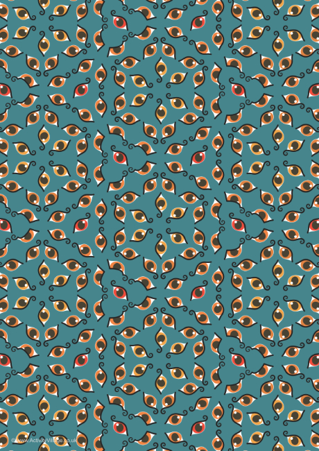 Halloween Scrapbook Paper Spooky Eyes