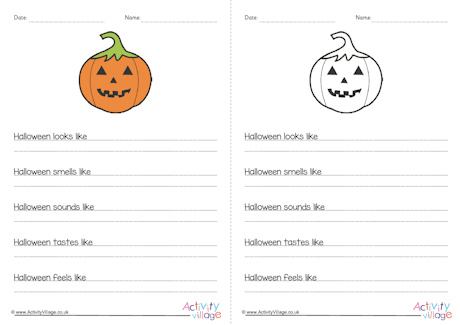 Halloween Sensory Poem Similes Halloween Sensory Poem Similes