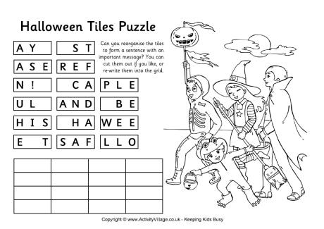 Halloween tiles puzzle