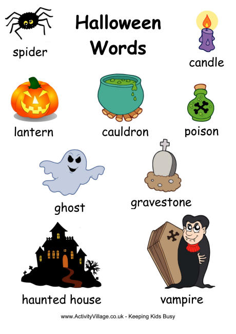 Halloween word poster 2