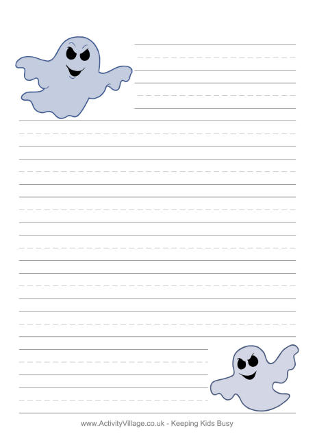 Free halloween writing paper templates