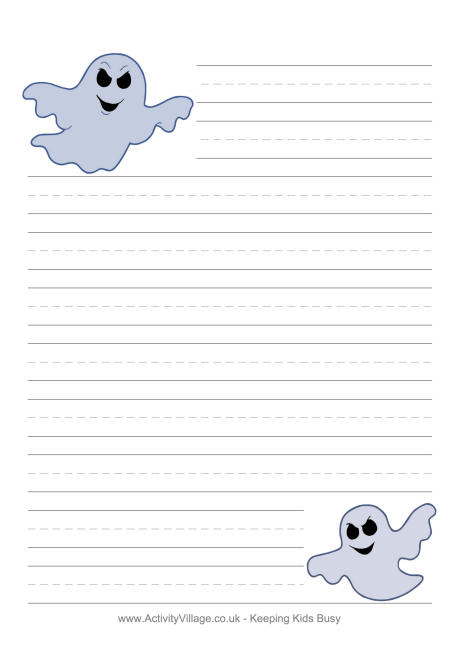 Halloween writing paper - ghosts