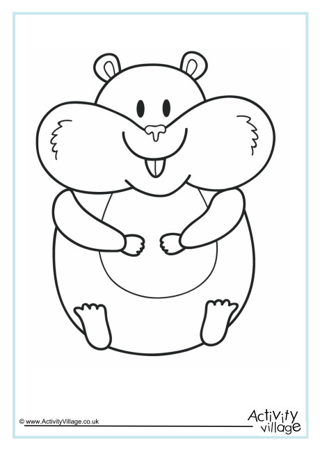 Hamster Colouring Page 3