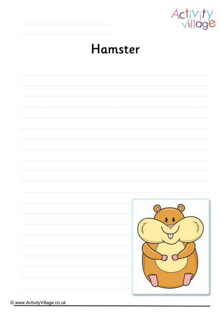 Hamster Writing Page