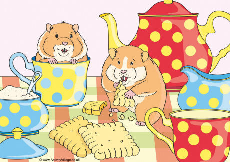 Hamsters Scene Poster