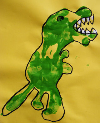 Handprint T Rex