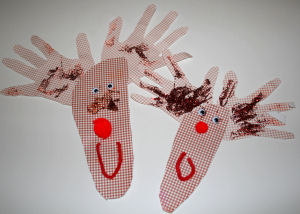 handprint and footprint reindeer