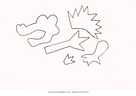 Handprint dragon template Handprint dragon template