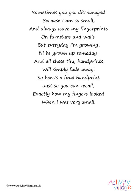 Handprint Poem 2 Handprint Poem 2