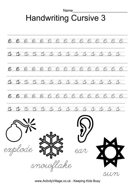 Handwriting Practice Cursive 3