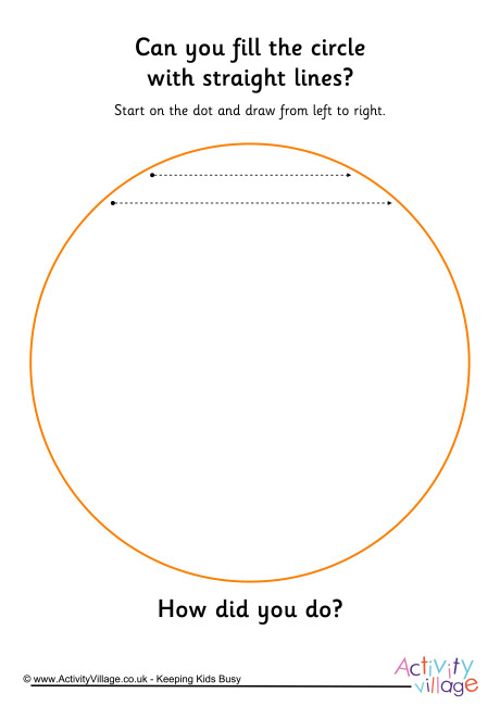 Handwriting readiness - fill a circle with straight lines Handwriting readiness - fill a circle with straight lines