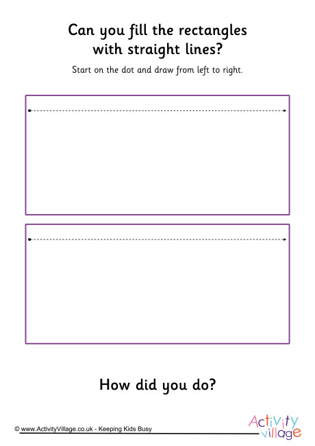 Handwriting readiness - fill rectangles with straight lines