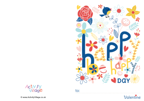 Happy Be Happy Day Valentine's Card
