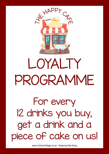 Happy Café loyalty programme poster
