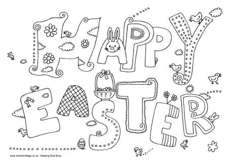 activity village coloring pages easter for kids - photo #5