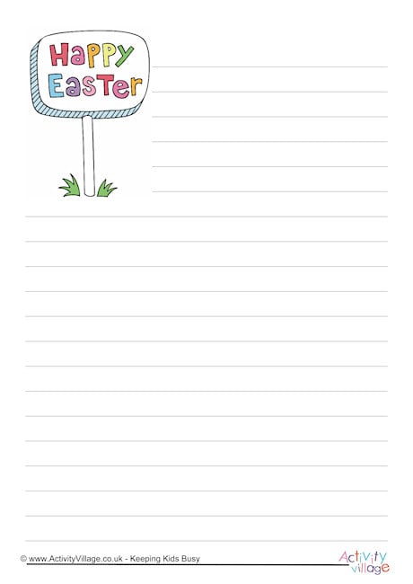 Happy Easter Writing Paper