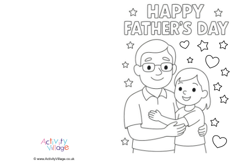 Happy Father's Day Colouring Card 4