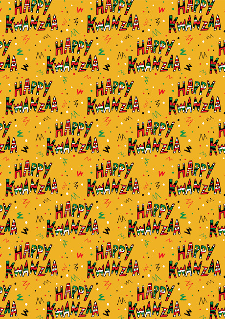 Happy Kwanzaa Scrapbook Paper