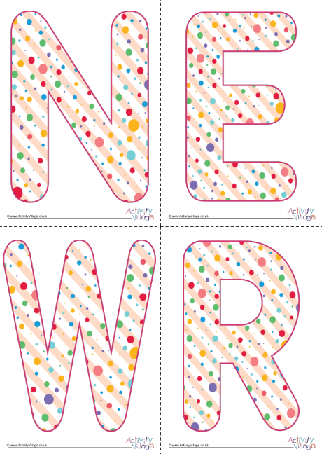 Happy New Year display letters - dotty Happy New Year display letters - dotty