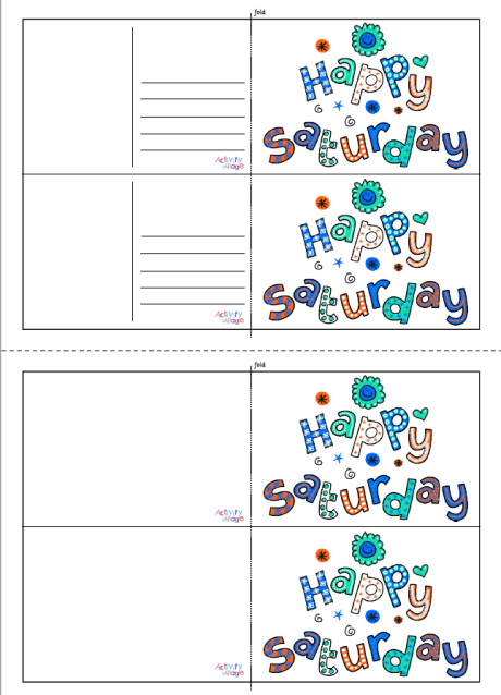 Happy Saturday Postcards