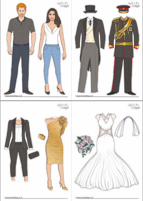 Harry and Meghan paper dolls Harry and Meghan paper dolls