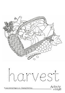Harvest Handwriting Worksheets