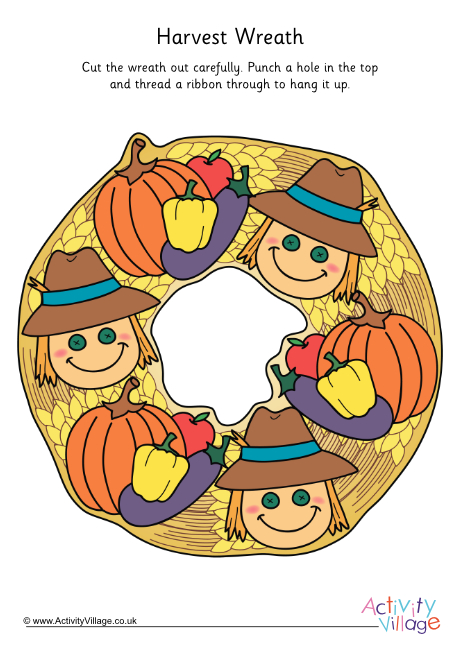 Harvest wreath printable