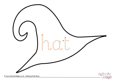 Hat word tracing page