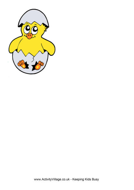 Hatching chick writing paper