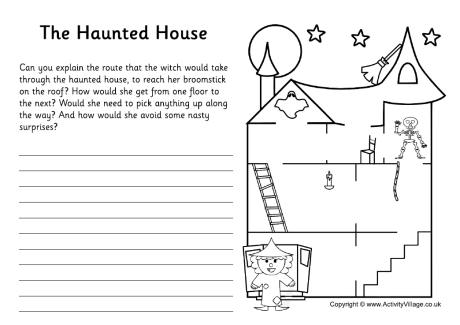Haunted house maze activity Haunted house maze activity