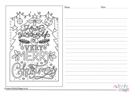 Have Yourself A Merry Christmas Story Paper