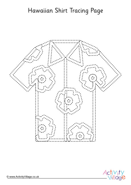 Hawaiian shirt tracing page