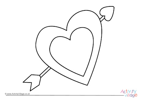 Heart colouring page