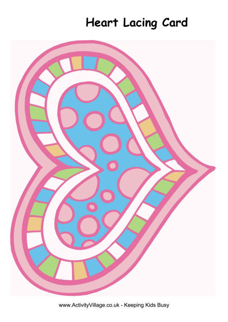 Heart lacing card Heart lacing card