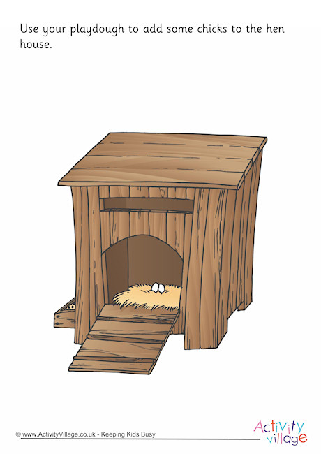 Hen house Playdough Mat