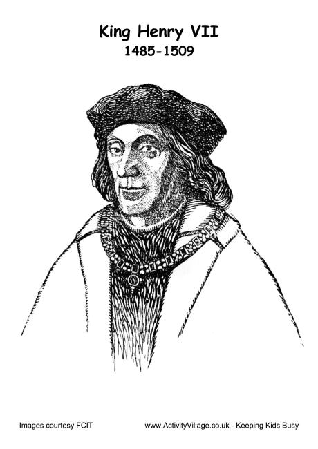 Henry VII colouring page 2