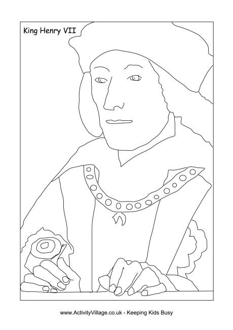 Henry VII  colouring page