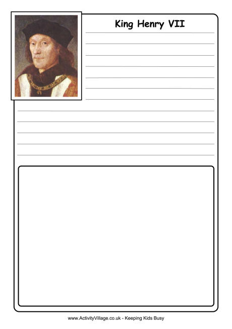 Henry VII notebooking page