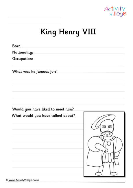 Henry VIII Worksheet 2