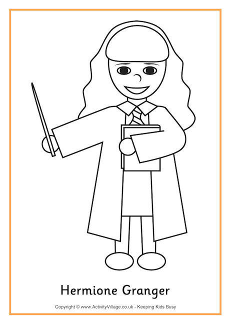 Hermione Granger colouring page 2
