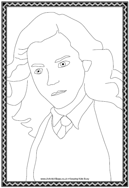 Hermione Granger colouring page