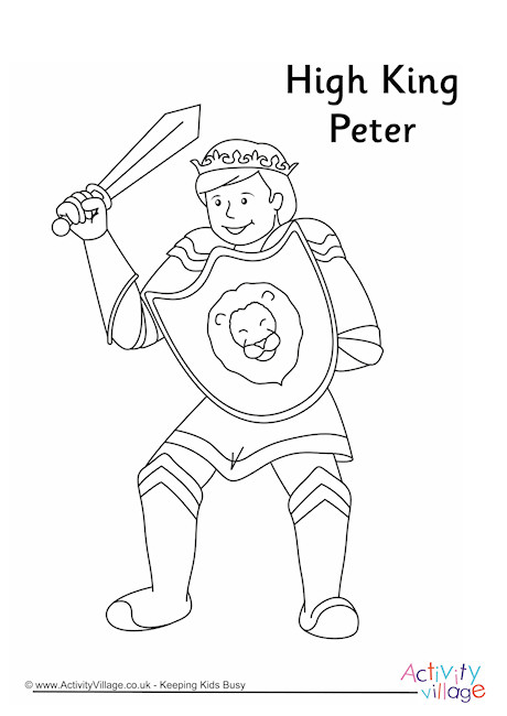 High King Peter Colouring Page