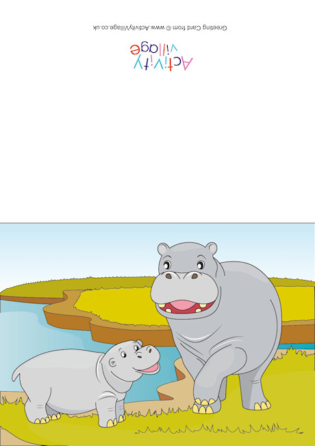 Hippos Scene Card