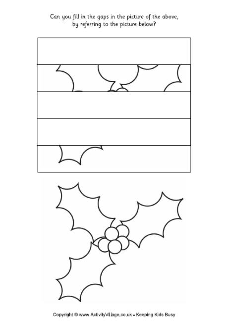 Complete the holly puzzle