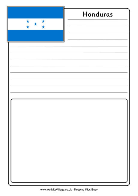 Honduras notebooking page