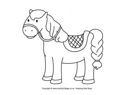 Horse colouring page 5